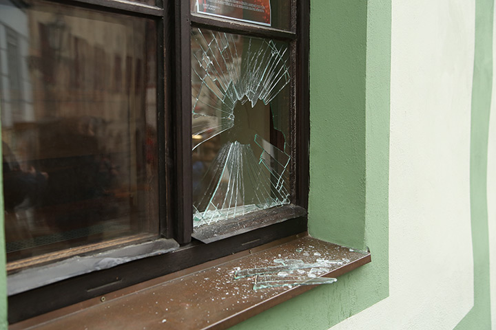 A2B Glass are able to board up broken windows while they are being repaired in Ashington.